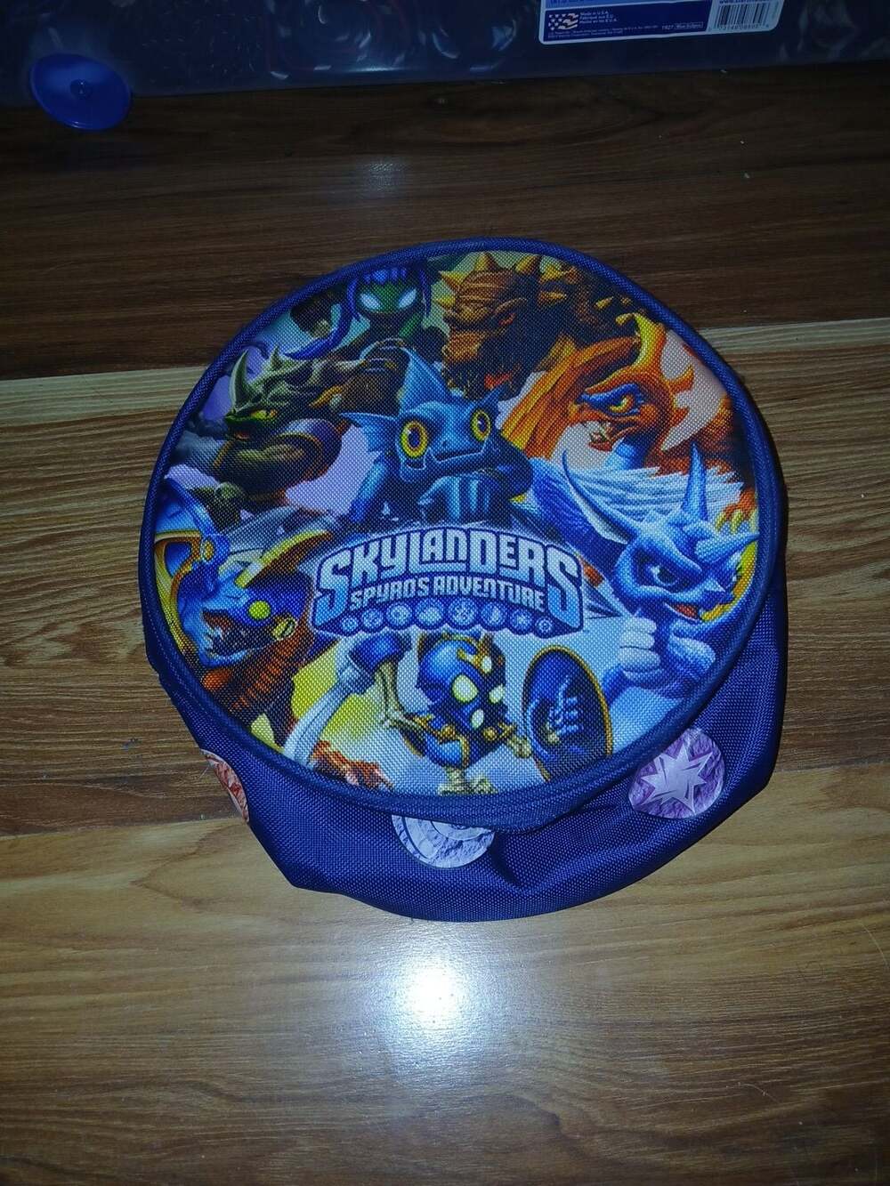 Power A Skylanders Spyro's Adventure Blue Round Zip Up Storage Carrying Case